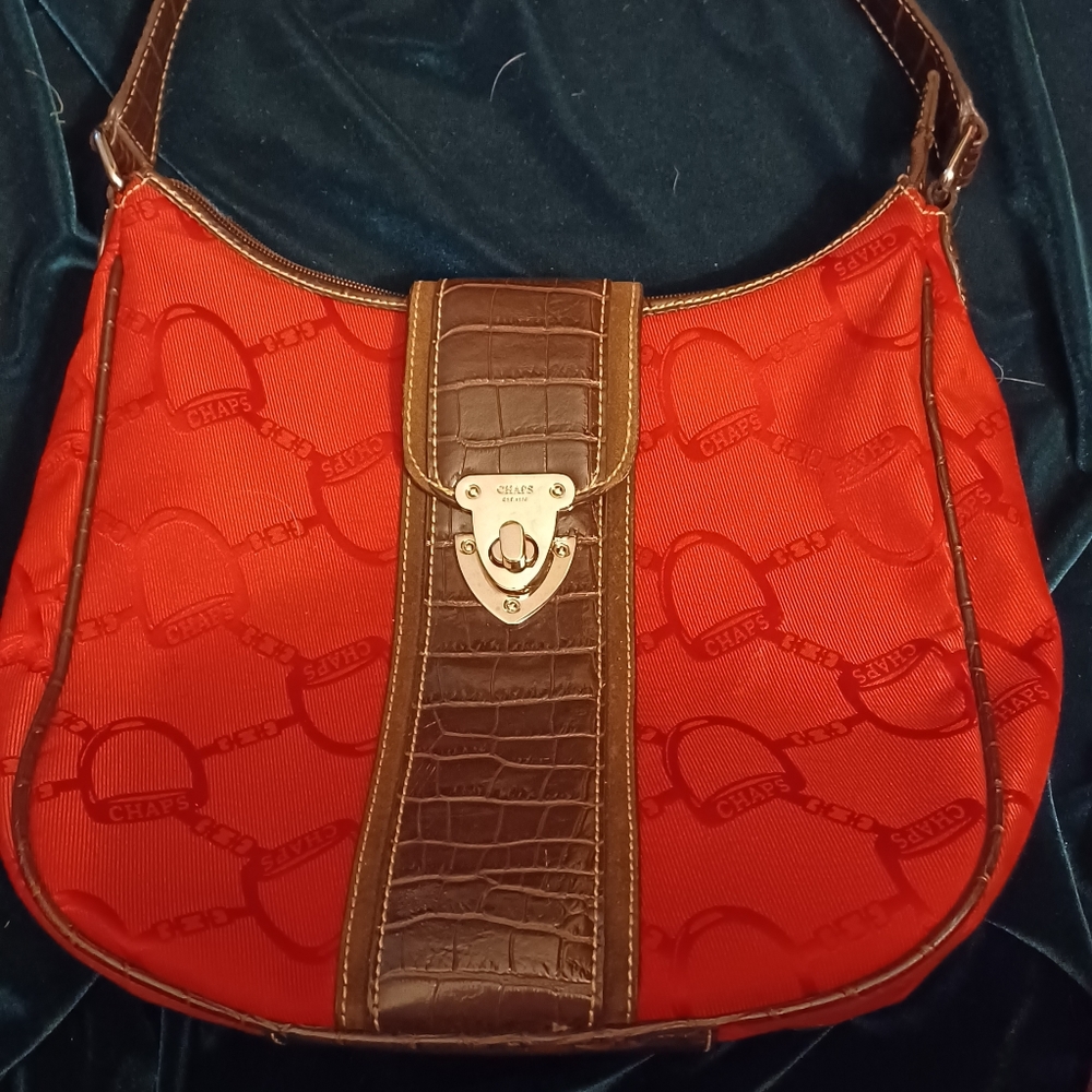 Chaps Red Cloth Shoulder Bag
